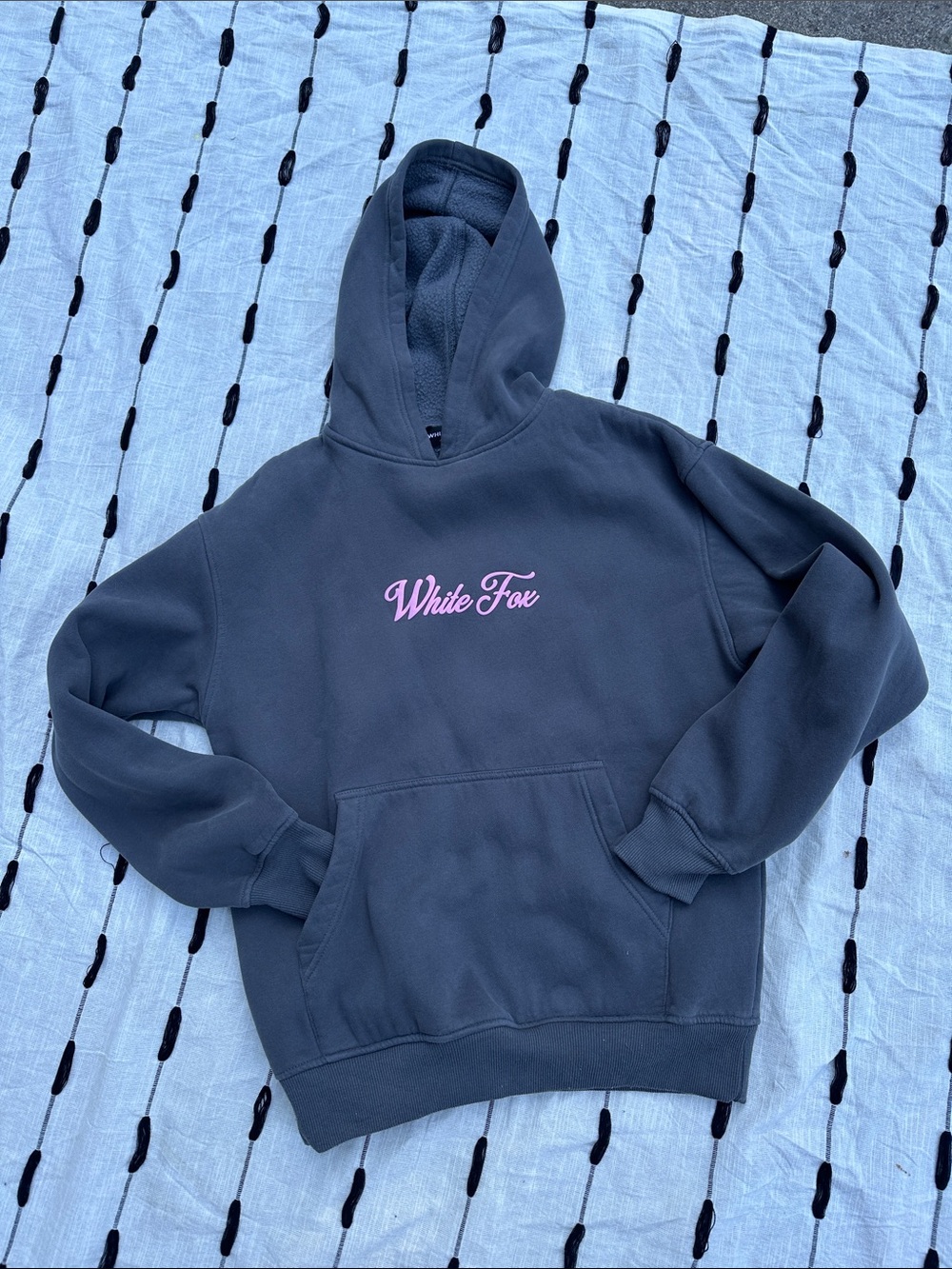 White Fox
 grey and pink hoodie xs/small